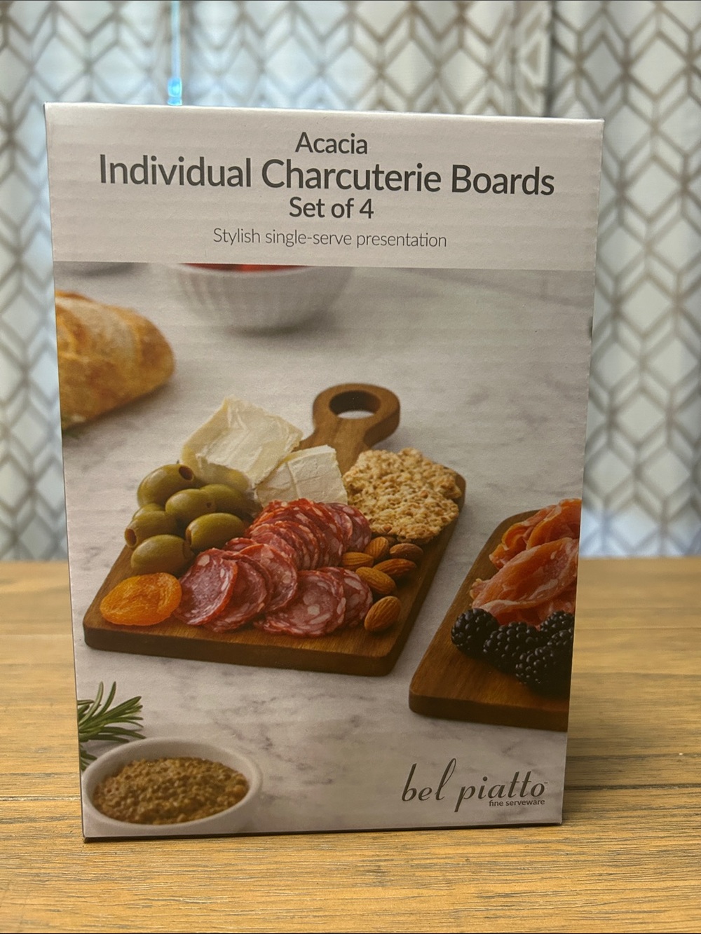 Bel Piatto Acacia Individual Charcuterie Boards Set of 4 - Brown